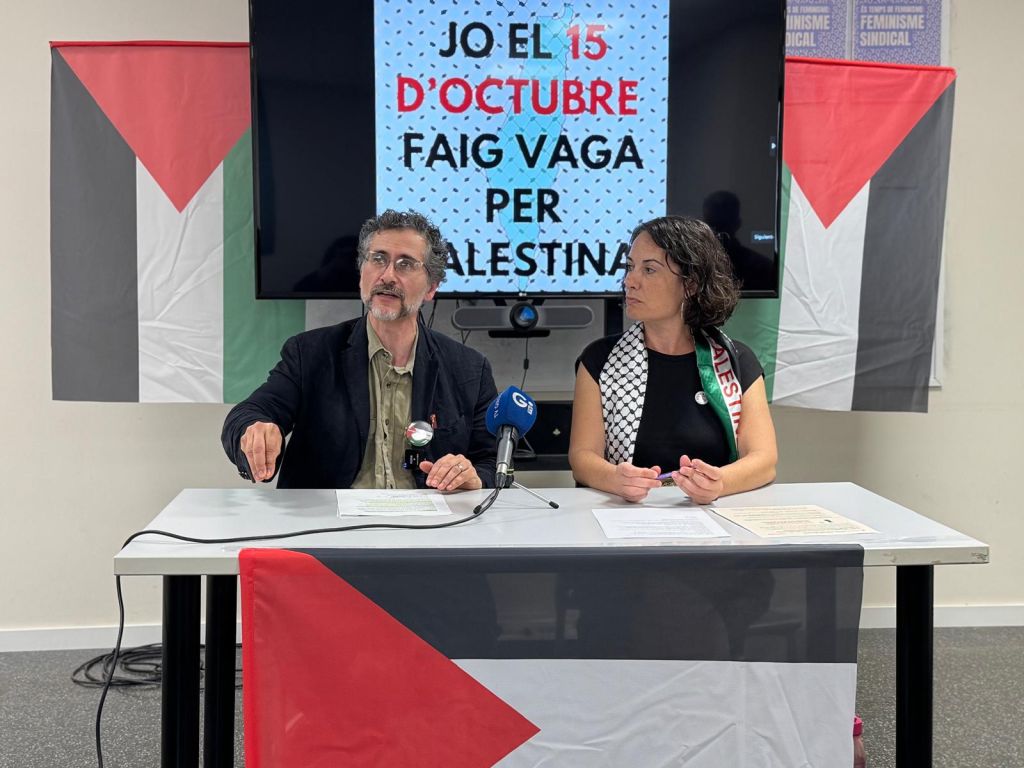 Mobilitzacions i aturades als centres de treball el 15 d'octubre per exigir la fi del genocidi del poble palestí